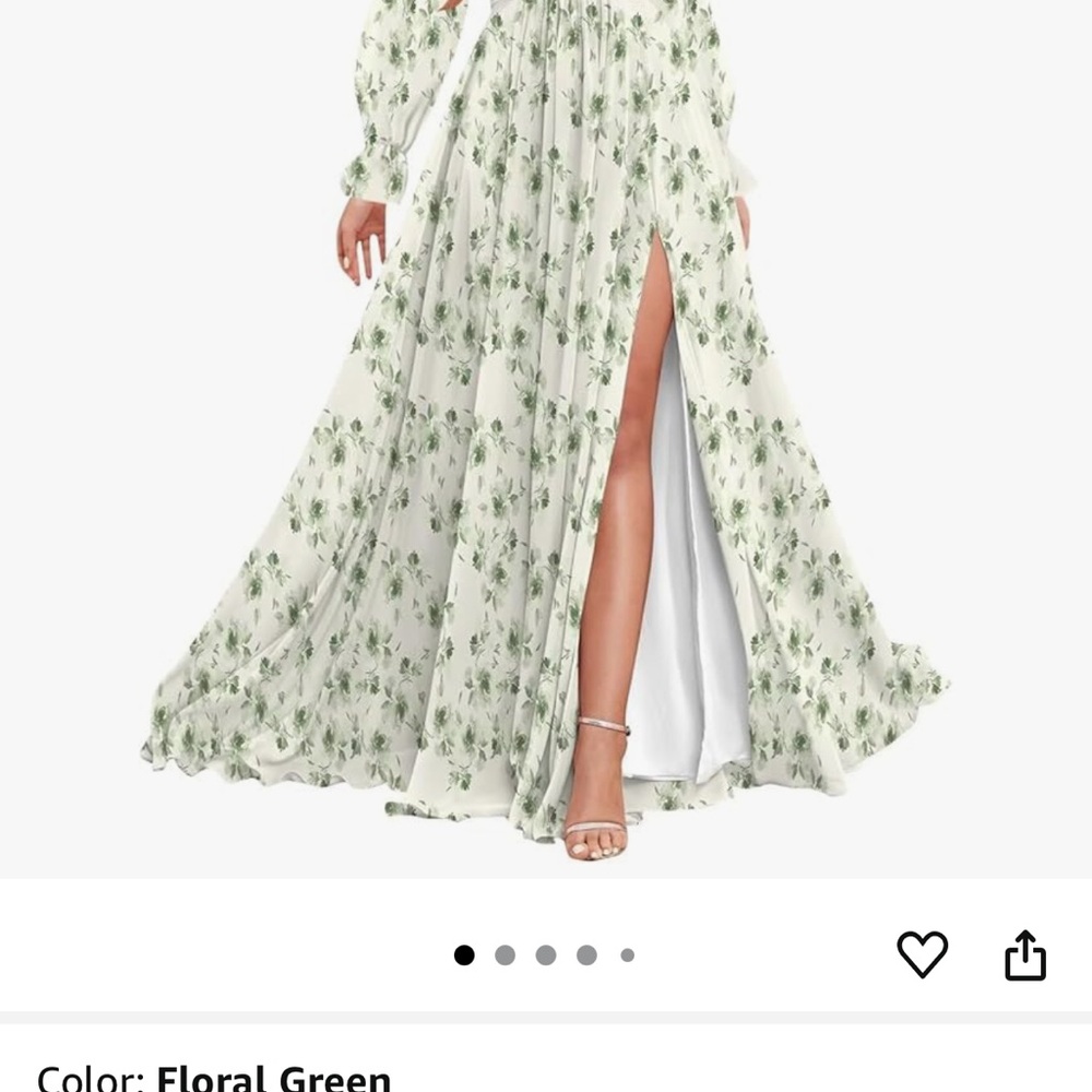 Floral Green Maxi Dress
